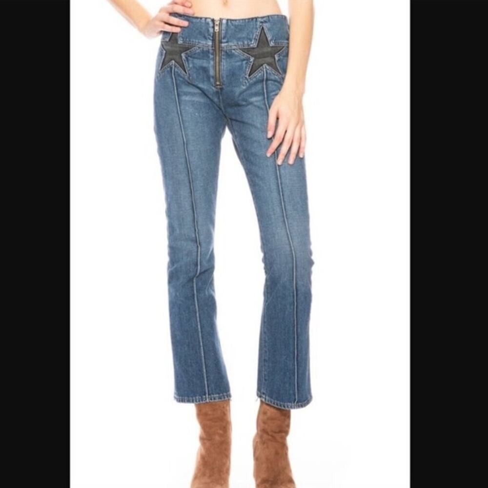 Jean Atelier Annabelle Star Crop Flare Jeans Size 28